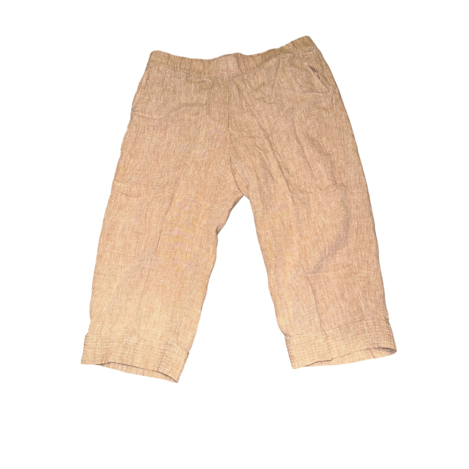 Pure Jill Linen Size Lage Petite Cropped Pink Pants